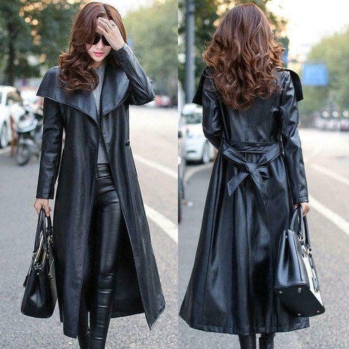Manteau long cuir pour - manteau, en