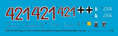 Peddinghaus decals 1141 - 1/16,
