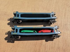 LOT DE 2 WAGONS PORTE VOITURE