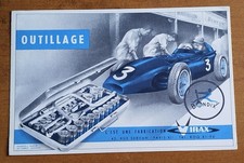 ❤️ ANCIEN BUVARD OUTILLAGE BONDIX COURSE AUTOMOBILE FORMULE 1 VOITURE GARAGE 
