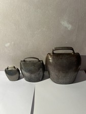 3 Anciennes Cloche Tole Alpage  Diverses FIRMANN Bulle Varrone Premana  Chamonix