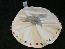 Doudou plat lapin gris blanc