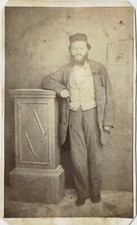 MAGHREB Ca 1870 Type Homme  mauresque en tenue traditionnelle format photo CDV
