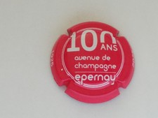 Capsule de Champagne EPERNAY 100 Ans Avenue De Champagne Fond Rose Rare..!!