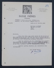 Facture 1953  FONDEUR EDITEURS  SUSSE BRONZE D ART PARIS  illustrée 35