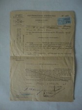 Quittance de 1928  avec timbre