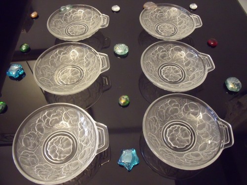 Coupelles art deco verre - 6,