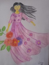 aquarelle Portrait De Femme