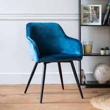 Chaise vintage GISELE velours