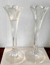 PAIRE DE BOUGEOIRS en CRISTAL