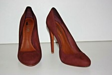 STUDIO Pour ANDRE Escarpins Talons Hauts Tout Cuir Bordeaux T 40 ETAT  NEUF