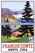 affiche poster  franche comte monts jura