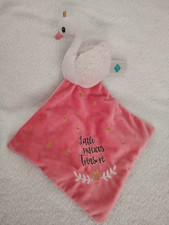 Doudou Plat Cygne Rose little