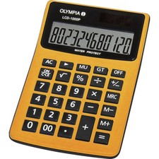 Olympia LCD 1000P Calculatrice de bureau orange Ecran: 12 solaire, à pile(s) (l
