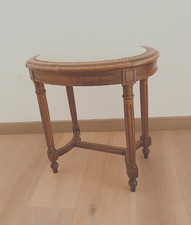 tabouret de style Louis XVI  en Hêtre teinté assise velours . XX siècle .