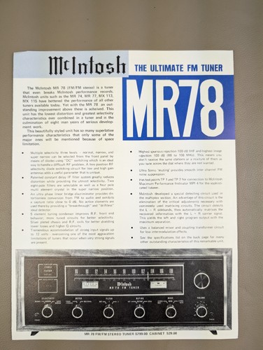 Mcintosh mr78 the ultimate - mcintosh,