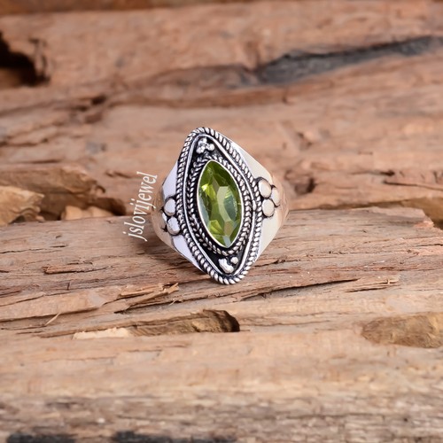 Bague péridot facettée