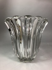 Pierre D'AVESN 1901-90 VASE COROLLE Verre d'art moulé Design milieu 20° 1950/60