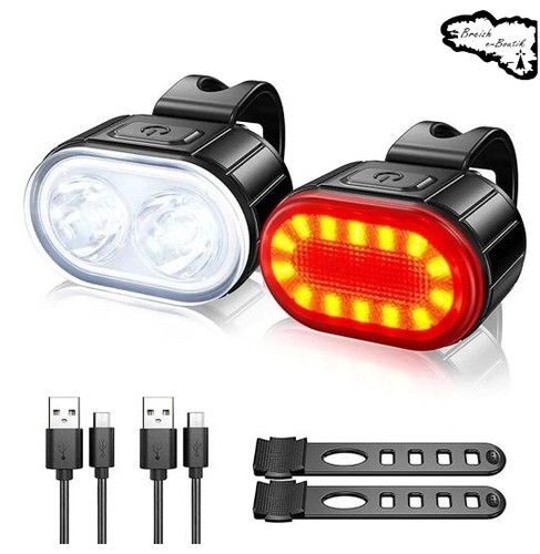 Lampe feu vélo - feu, rouge/blanc