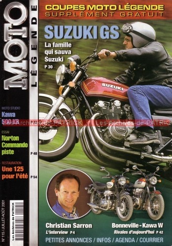 Moto legende 115 suzuki - gs, 750