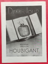 Publicité de presse 1937 Parfum Demi-Jour de HOUBIGANT et Orfèvrerie PERRIN