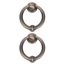  Lot de 2 heurtoirs de porte d'entrée - Anneau de heurtoir rond en alliage
