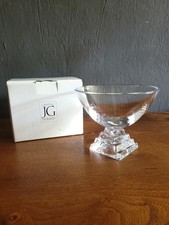 Coupe Cristal transparente sur pied pyramidal JG Durand