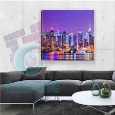 50x50cm - TOILE IMPRIMEE- TABLEAU DECORATION MURALE- NEW YORK-NY-02T2C-1
