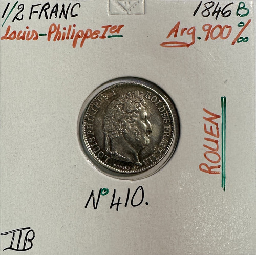 Franc louis philippe 1er - 1/2,