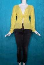 BASH gilet fin coton jaune  taille : 1  TRES BON ETAT