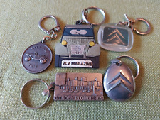 Lot de 5 Ancien porte clé automobile CITROEN old french keyring cab