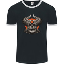 T-Shirt Ringer Satan Crâne