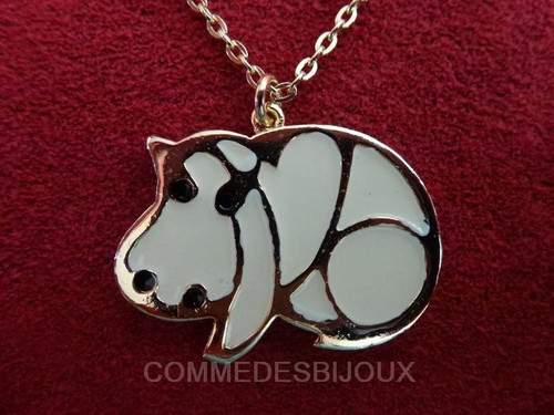 Collier vintage hippopotame - vintage,