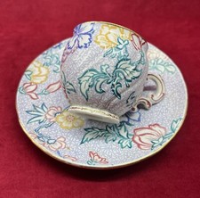 SARREGUEMINES UC U&C CUP AND & SAUCER TASSE A CAFE THE PORCELAINE LORRAINE 19EME