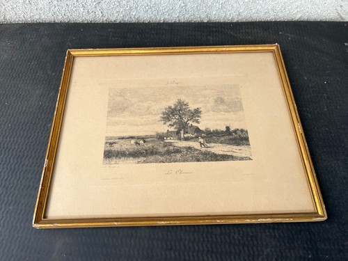 Gravure ancienne chemin - gravure,