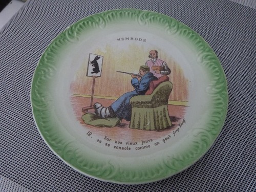 Ancienne assiette parlante - assiette,
