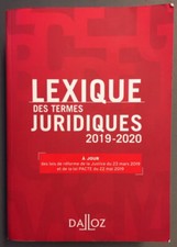 Lexique des termes juridiques 2019-2020 - 27e édition