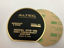 ALTEC 802-8G Rear Badge For
