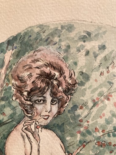 Peinture gouache 1950 - peinture,