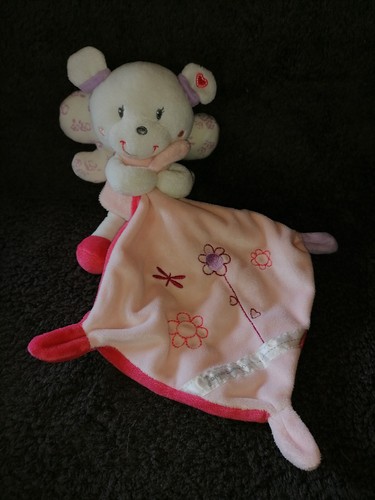 Doudou peluche ours papillon