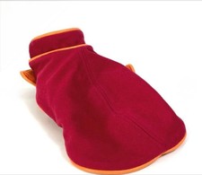 Veste Hermes Sellier rouge/orange cachemire cachemire chien manteau chien tai...