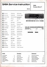 Service Manuel D'Instructions