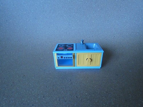 Meuble bleu combiné four - bleu,