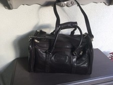 Sac Vintage-Sport- Voyage-Cuir-Marron-Avec bandoulière-Kluge-TBE peu servi