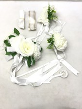 Bijoux de voiture premium mariage blanc, décoration de voiture mariage capot