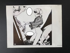 Exceptionnel planche encrage originale Liberatore curiosa érotisme impression