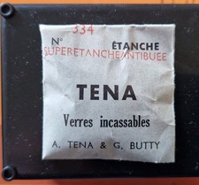 Verre de montre TENA bombé plexi diamètre 334 Watch crystal vintage *NOS*