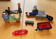 Lot jouets anciens 4 sous tôle celluloïd bois 1920