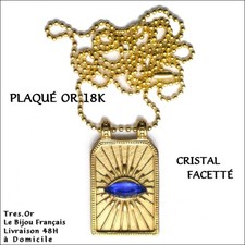 PLAQUÉ OR 18K CRISTAL