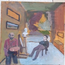 Tableau Peinture Intérieur Peintre Sculpteur Expressionniste